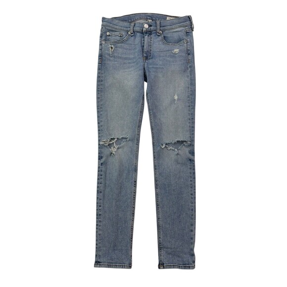 Rag & Bone Women's Size 28 Distressed Mid-Rise Ankle Skinny Jeans 28"Wx27"Inseam - Picture 1 of 16